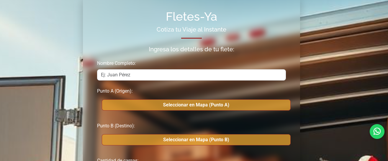 Página Web Mudanzas